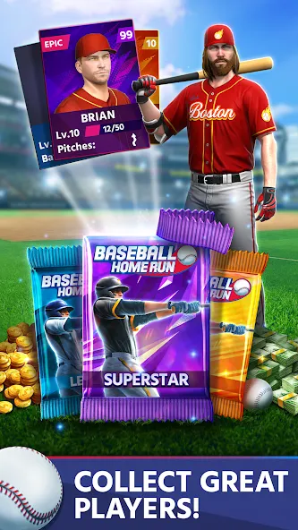 Скачать Baseball: Home Run Sports Game (Бейсбол) [Взлом/МОД Много денег] последняя версия 1.9.4 (4PDA apk) для Андроид