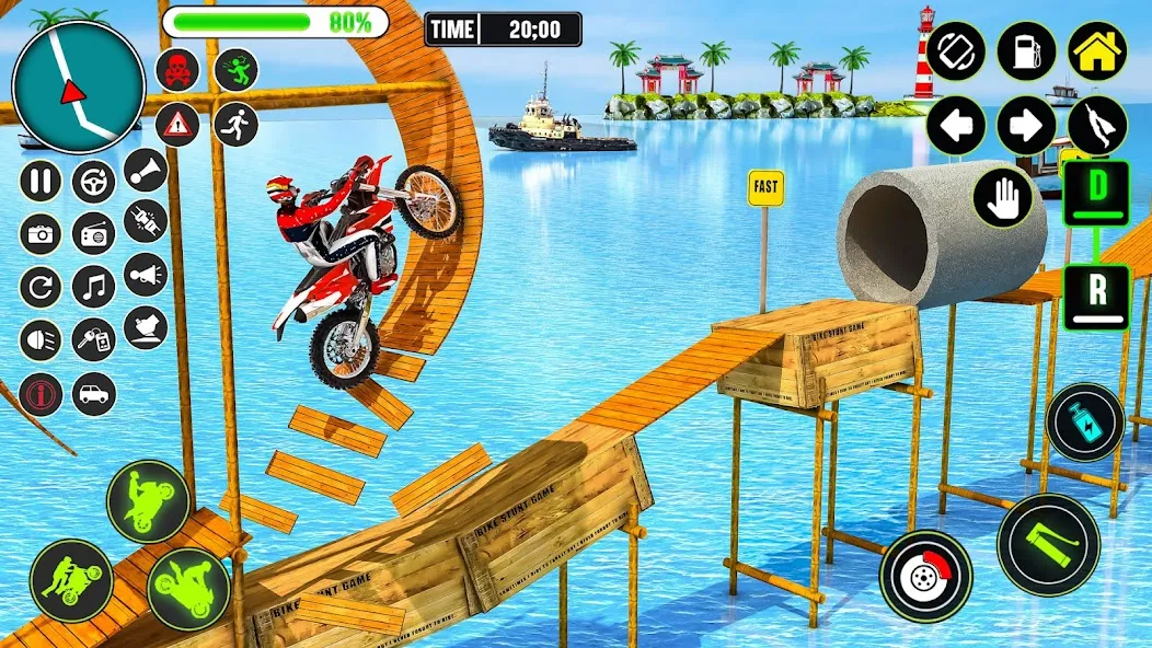 Скачать GT Bike Racing Game Moto Stunt (ДжиТи Байк Рейсинг Гейм Мото Стант) [Взлом/МОД Меню] последняя версия 0.9.6 (4PDA apk) для Андроид