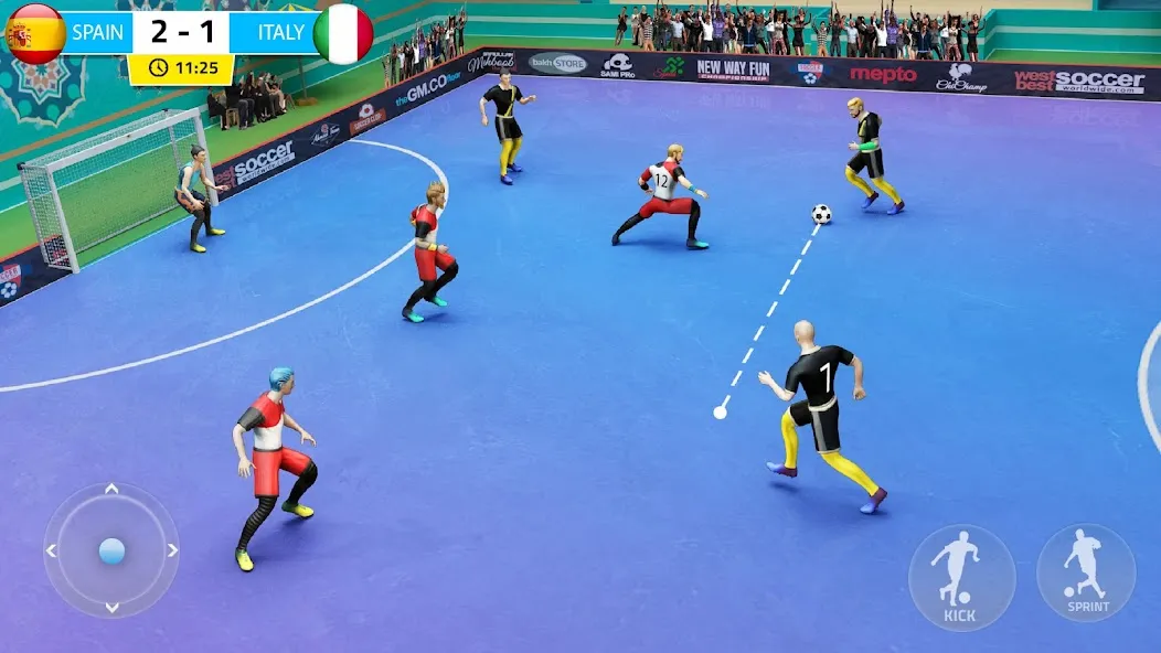 Скачать Indoor Futsal: Football Games (Индор Футзал) [Взлом/МОД Много денег] последняя версия 1.4.5 (на 5Плей бесплатно) для Андроид